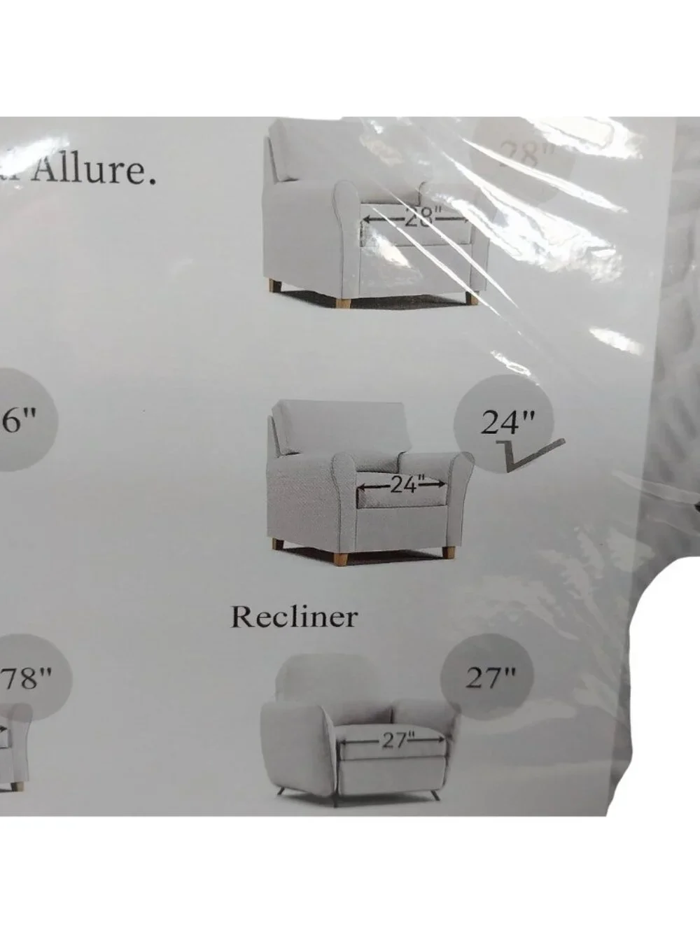 BEARCOVER Water Proof Slip Cover Leatherette 24